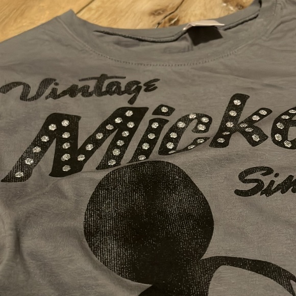 Sz L Disney Rhinestone Mickey Tee - Picture 3 of 6